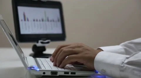 Laptop tablet man office Stock Footage 67397419