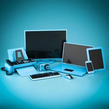 Laptop, Tablet PC and Smartphone Stock Illustration