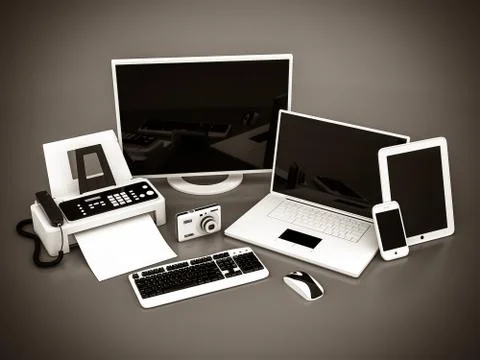Laptop, Tablet PC and Smartphone Stock Illustration