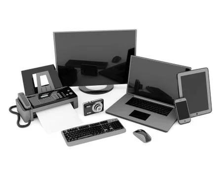 Laptop, Tablet PC and Smartphone Stock Illustration