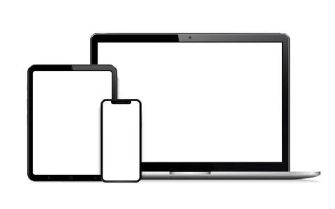Laptop tablet phone devices Illustrazione stock