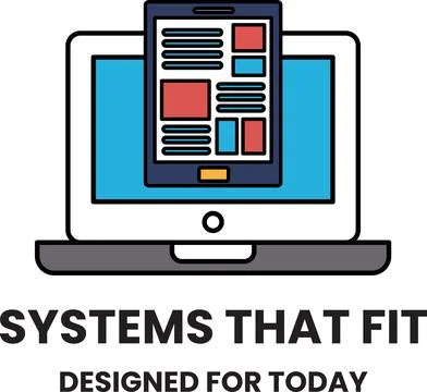A laptop with a tablet on top of it Illustrazione stock