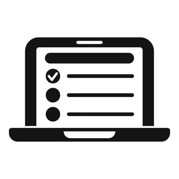 Laptop task schedule icon simple vector. Agenda busy イラスト素材