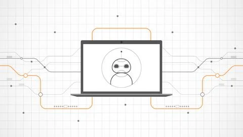 Laptop technology background abstract. Stock Illustration