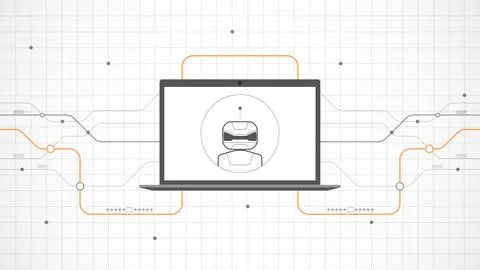 Laptop technology background abstract. Stock Illustration