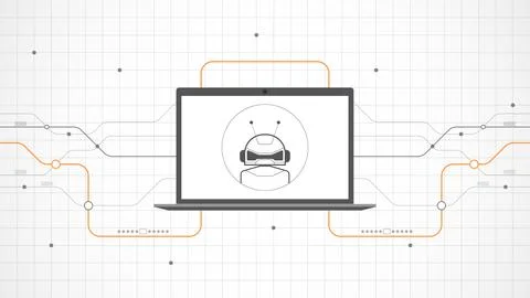 Laptop technology background abstract. Stock Illustration