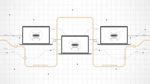 Laptop technology background abstract. Stock Illustration