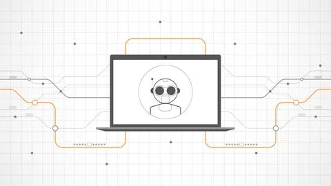 Laptop technology background abstract. イラスト素材