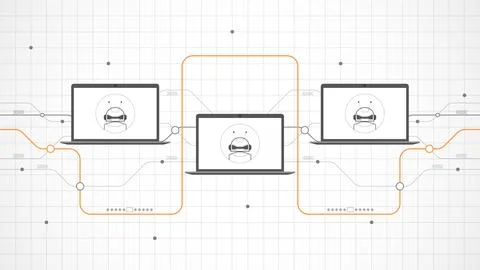 Laptop technology background abstract. Stock Illustration