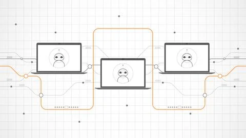 Laptop technology background abstract. Stock-Illustration