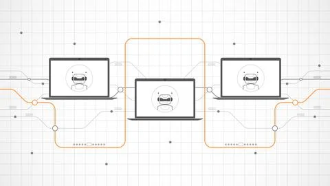 Laptop technology background abstract. Stock Illustration