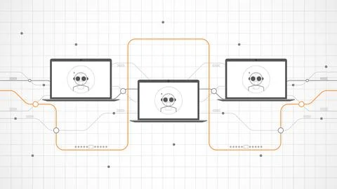 Laptop technology background abstract. Stock Illustration