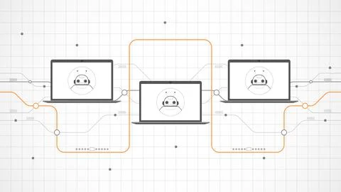 Laptop technology background abstract. Illustrazione stock