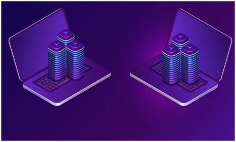 Laptop technology is the latest technology in computer Illustrazione stock