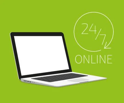 Laptop template Illustrazione stock