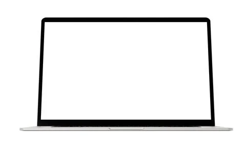Laptop template isolated on white. Template, mockup. Laptop mockup with white Stock Illustration
