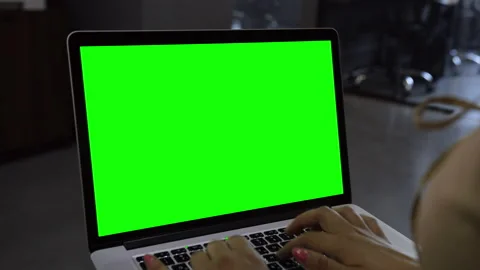 Laptop template with white transparent screen, computer blank display isolated Stock-Footage 137041246