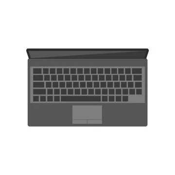 Laptop Top View Stock Illustration