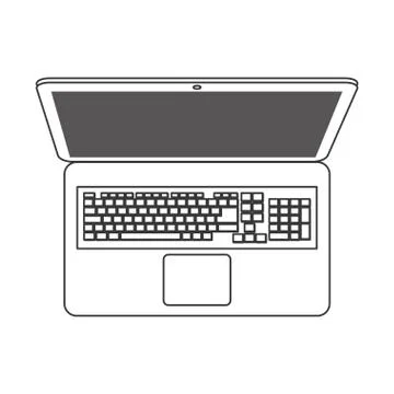Laptop topview icon Illustrazione stock