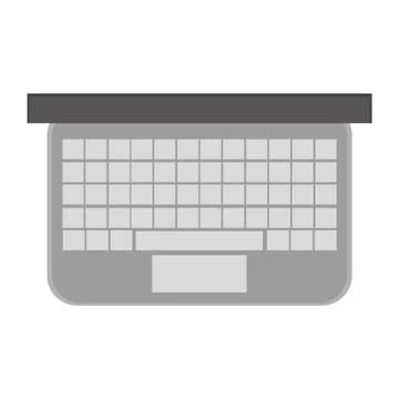 Laptop topview icon Illustrazione stock