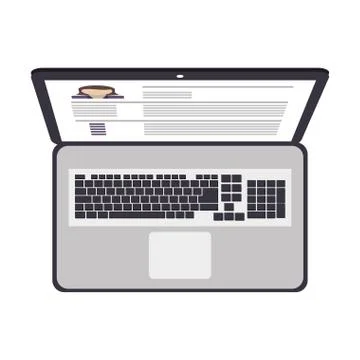 Laptop topview icon Illustrazione stock
