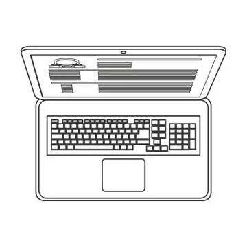 Laptop topview icon Illustrazione stock