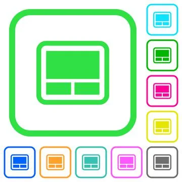 Laptop touchpad vivid colored flat icons イラスト素材