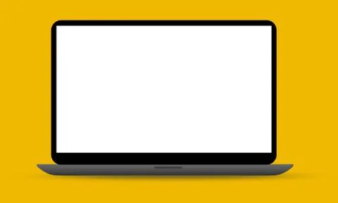 Laptop in trendy flat style with empty screen. Stock-Illustration