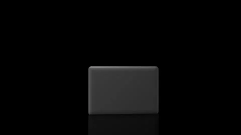 Laptop turns on itself animation Stock Footage 243722466