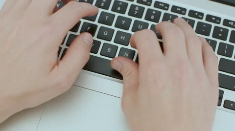Laptop Typing and Using Trackpad Stock Footage 47828880