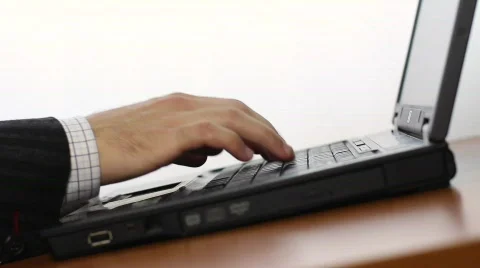 Laptop typing Stock Footage 837733