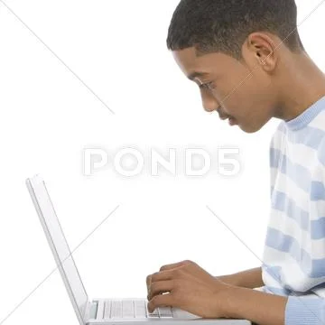 Laptop use Stock Photos