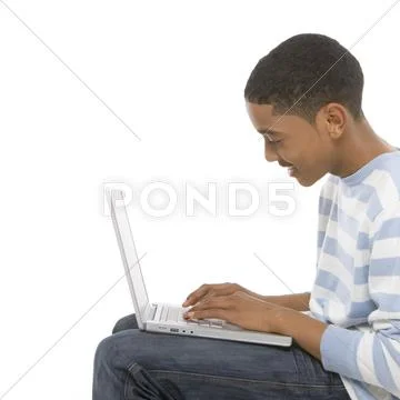 Laptop use Stock Photos