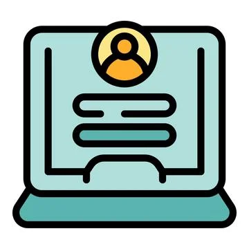 Laptop user icon vector flat Stockillustratie