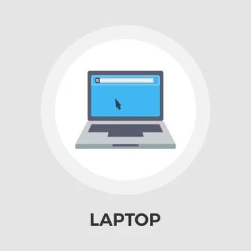 Laptop vector flat icon Stock Illustration