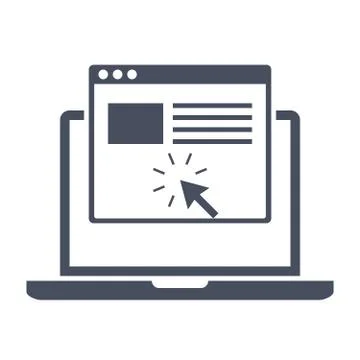 Laptop Vector Icon Stock Illustration