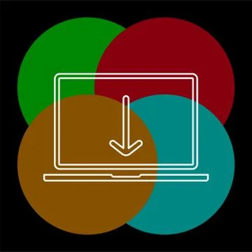 Laptop vector icon Stock Illustration