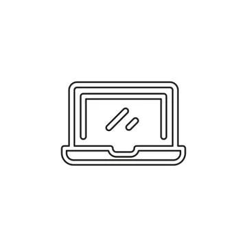 Laptop vector icon Stock Illustration