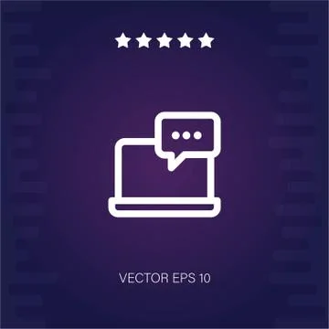 Laptop vector icon Stock Illustration
