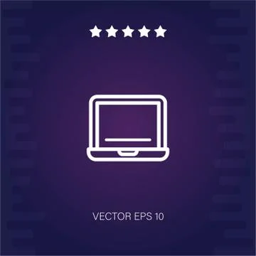 Laptop vector icon Stock Illustration