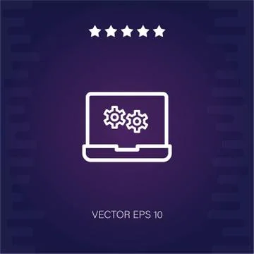 Laptop vector icon Stock Illustration