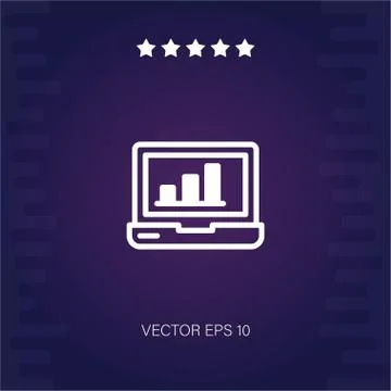 Laptop vector icon Stock Illustration