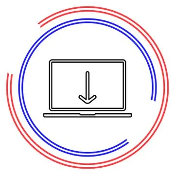 Laptop vector icon Stock Illustration