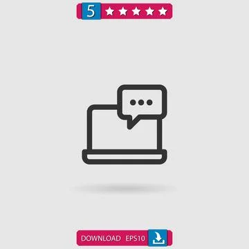 Laptop vector icon Stock Illustration