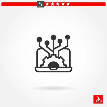 Laptop vector icon Illustrazione stock