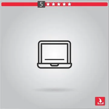 Laptop vector icon Stock Illustration