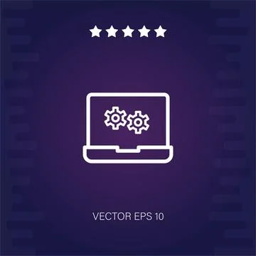 Laptop vector icon Illustrazione stock