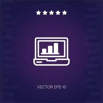 Laptop vector icon Stock Illustration
