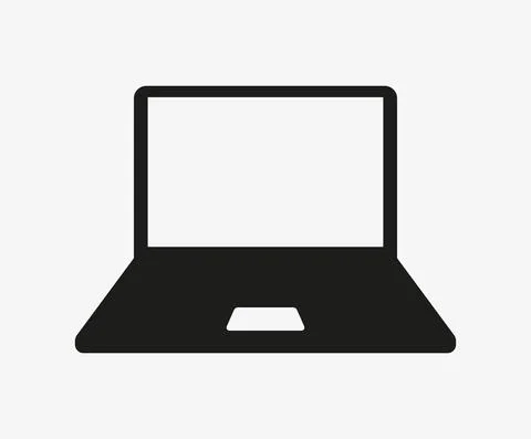 Laptop vector icon isolated on white background Stock Illustration