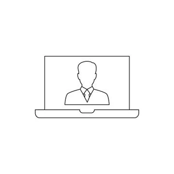 Laptop vector icon. user icon. Smart Devices icon.  electronic device Stock Illustration